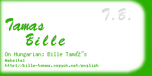 tamas bille business card